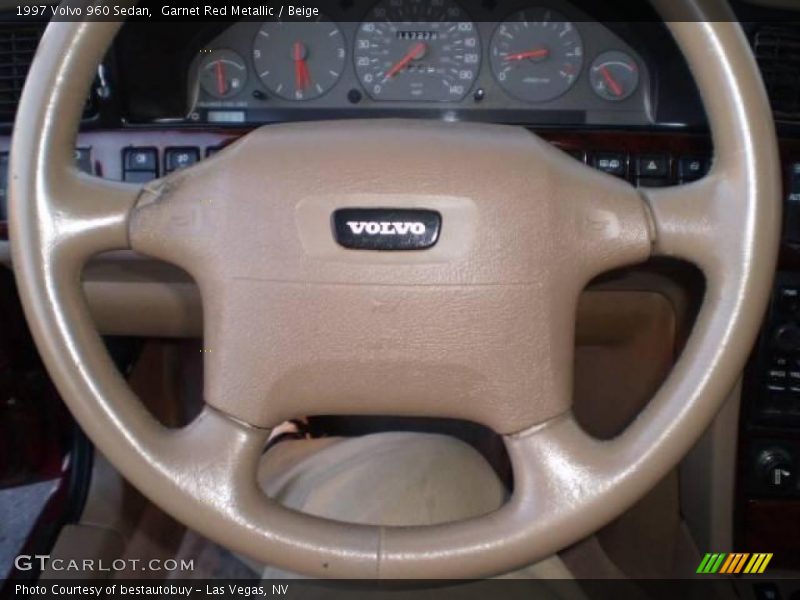Garnet Red Metallic / Beige 1997 Volvo 960 Sedan