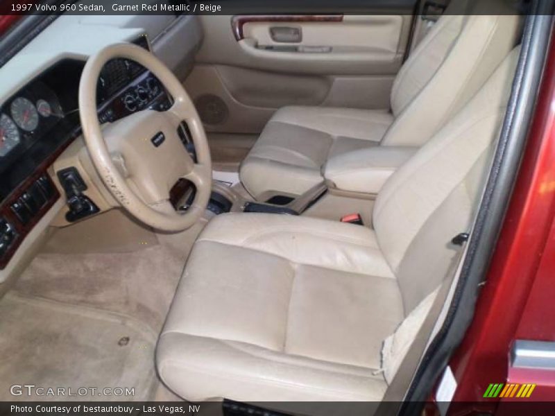 Garnet Red Metallic / Beige 1997 Volvo 960 Sedan
