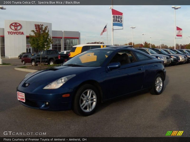 Spectra Blue Mica / Black/Blue 2000 Toyota Celica GT