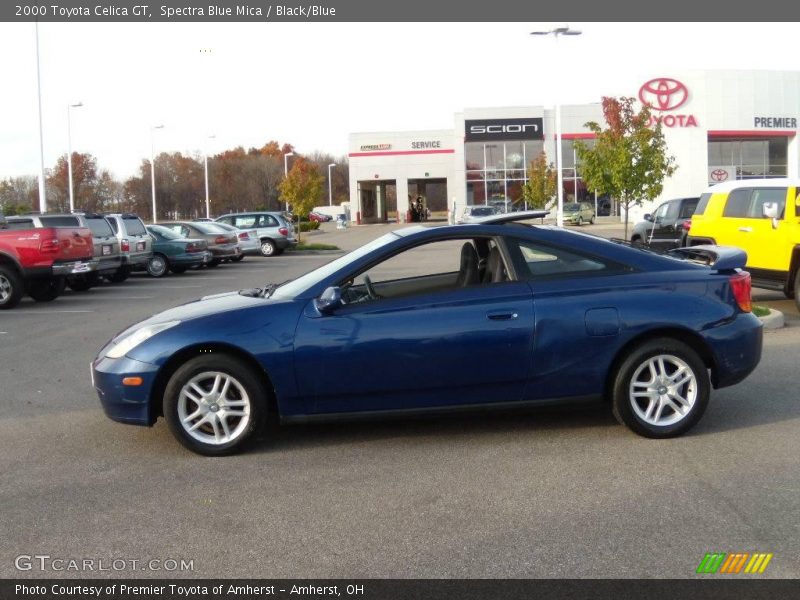 Spectra Blue Mica / Black/Blue 2000 Toyota Celica GT