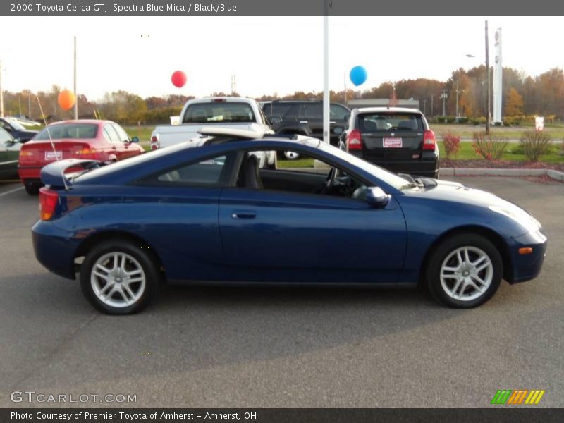 Spectra Blue Mica / Black/Blue 2000 Toyota Celica GT
