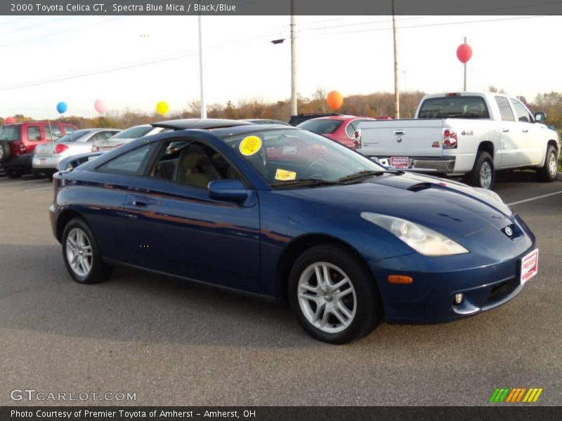 Spectra Blue Mica / Black/Blue 2000 Toyota Celica GT