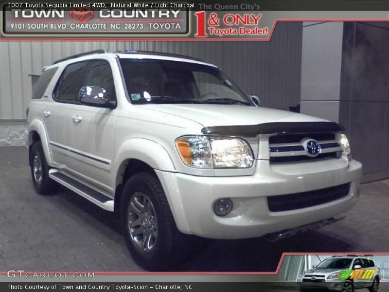 Natural White / Light Charcoal 2007 Toyota Sequoia Limited 4WD