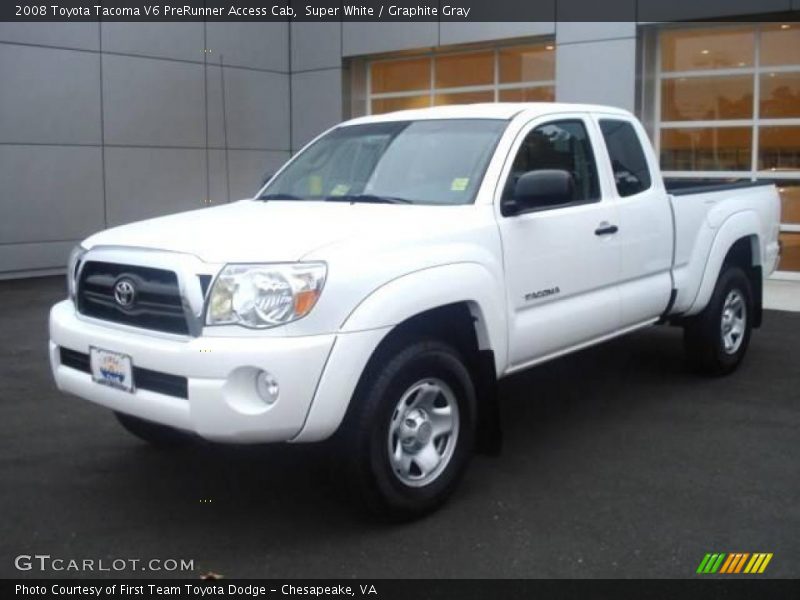 Super White / Graphite Gray 2008 Toyota Tacoma V6 PreRunner Access Cab