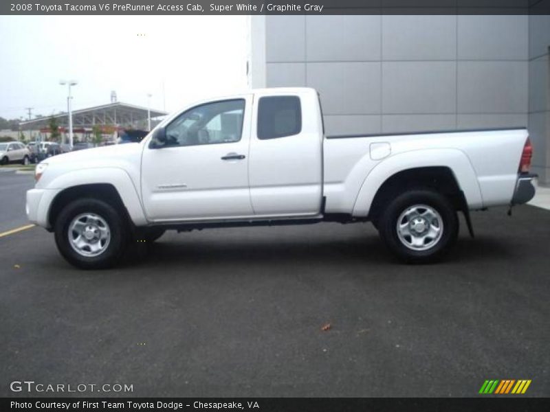 Super White / Graphite Gray 2008 Toyota Tacoma V6 PreRunner Access Cab
