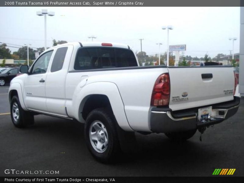 Super White / Graphite Gray 2008 Toyota Tacoma V6 PreRunner Access Cab