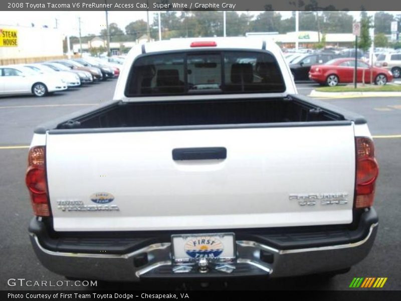 Super White / Graphite Gray 2008 Toyota Tacoma V6 PreRunner Access Cab