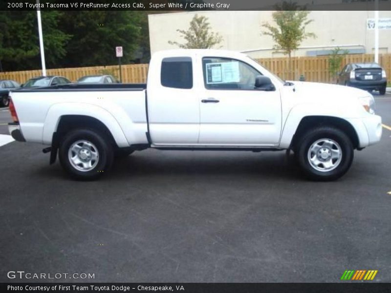 Super White / Graphite Gray 2008 Toyota Tacoma V6 PreRunner Access Cab
