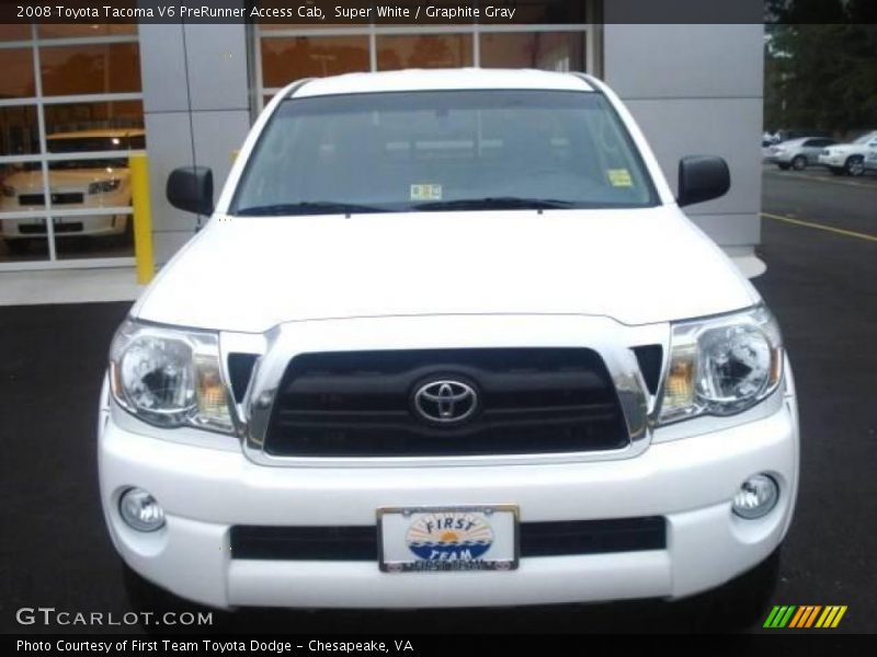Super White / Graphite Gray 2008 Toyota Tacoma V6 PreRunner Access Cab