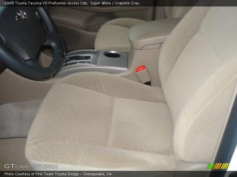 Super White / Graphite Gray 2008 Toyota Tacoma V6 PreRunner Access Cab