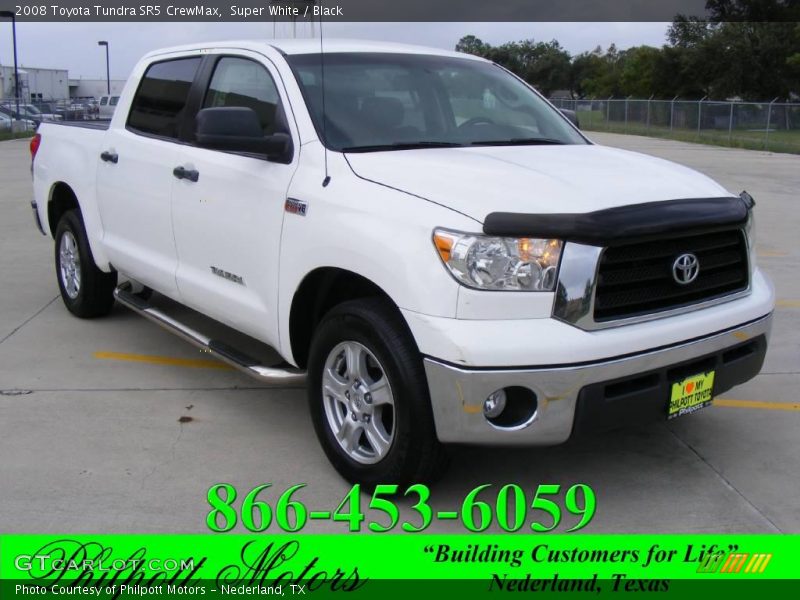 Super White / Black 2008 Toyota Tundra SR5 CrewMax