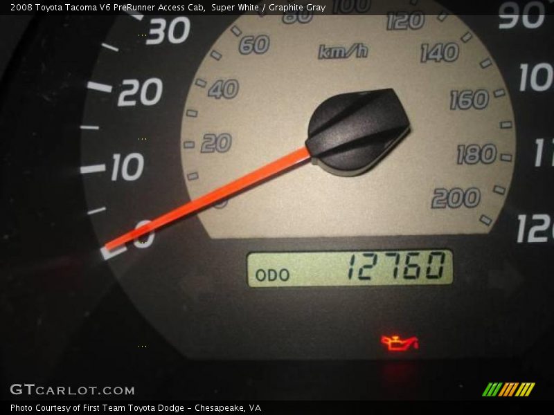 Super White / Graphite Gray 2008 Toyota Tacoma V6 PreRunner Access Cab