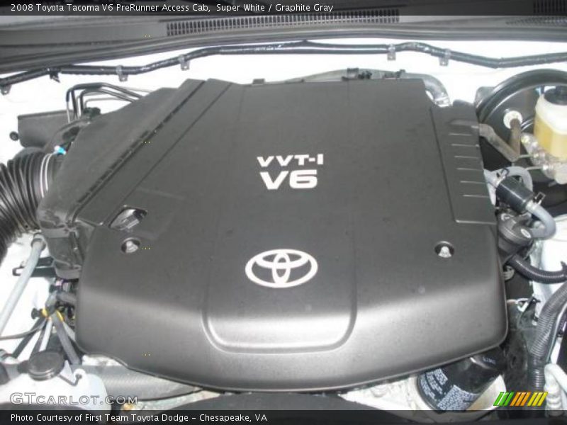 Super White / Graphite Gray 2008 Toyota Tacoma V6 PreRunner Access Cab