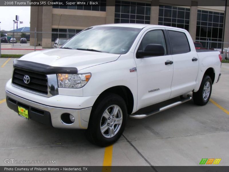Super White / Black 2008 Toyota Tundra SR5 CrewMax