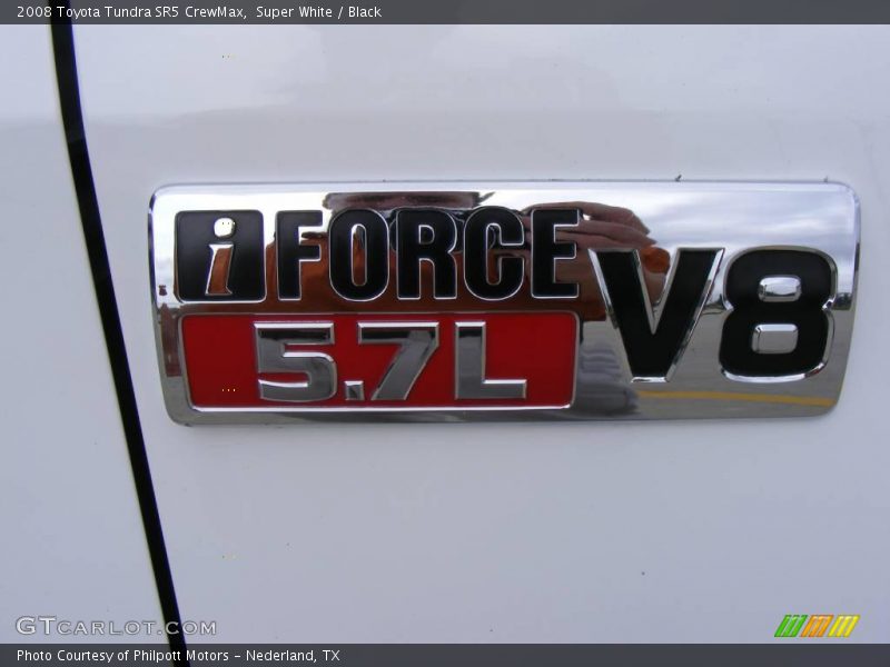 Super White / Black 2008 Toyota Tundra SR5 CrewMax