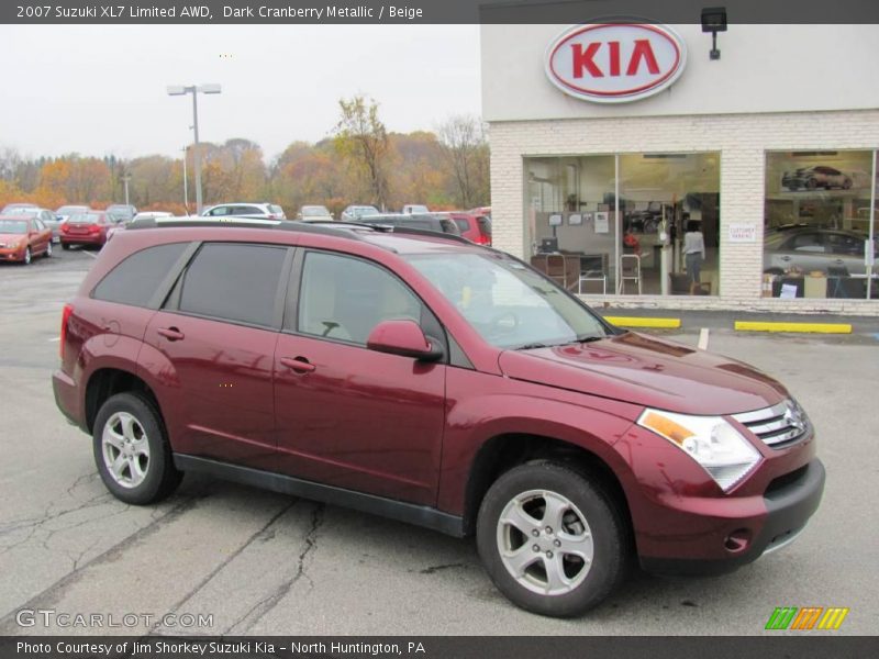 Dark Cranberry Metallic / Beige 2007 Suzuki XL7 Limited AWD