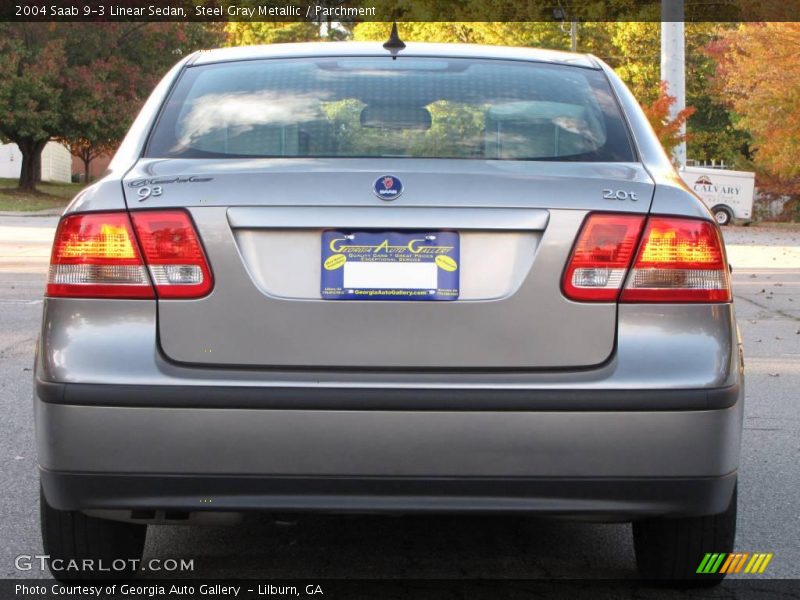 Steel Gray Metallic / Parchment 2004 Saab 9-3 Linear Sedan