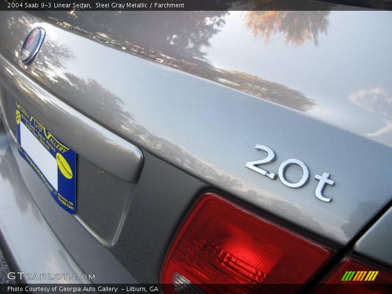 Steel Gray Metallic / Parchment 2004 Saab 9-3 Linear Sedan
