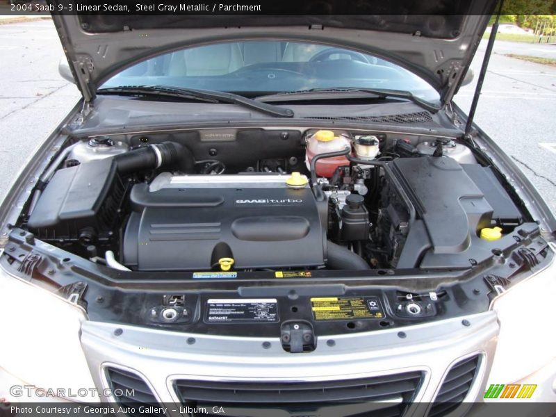 Steel Gray Metallic / Parchment 2004 Saab 9-3 Linear Sedan