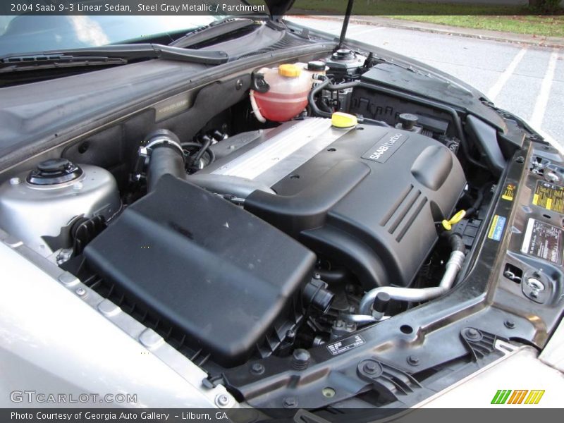 Steel Gray Metallic / Parchment 2004 Saab 9-3 Linear Sedan