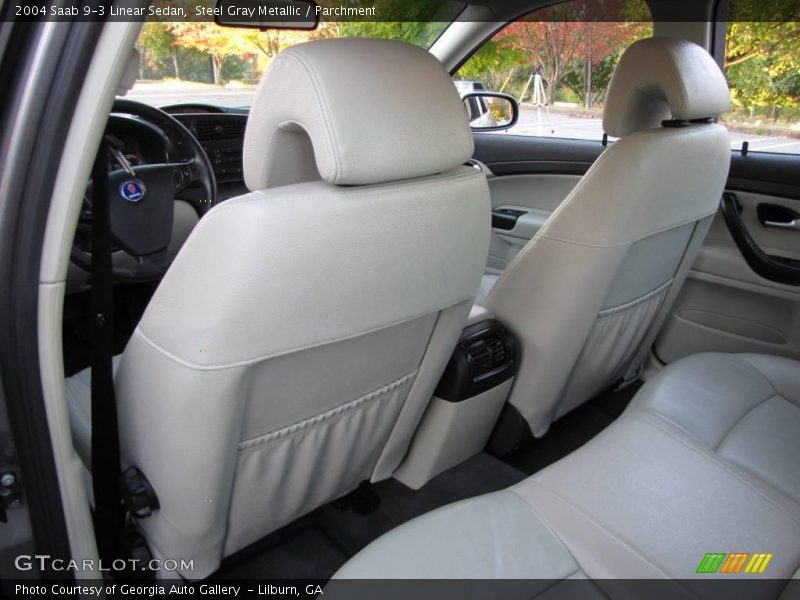 Steel Gray Metallic / Parchment 2004 Saab 9-3 Linear Sedan