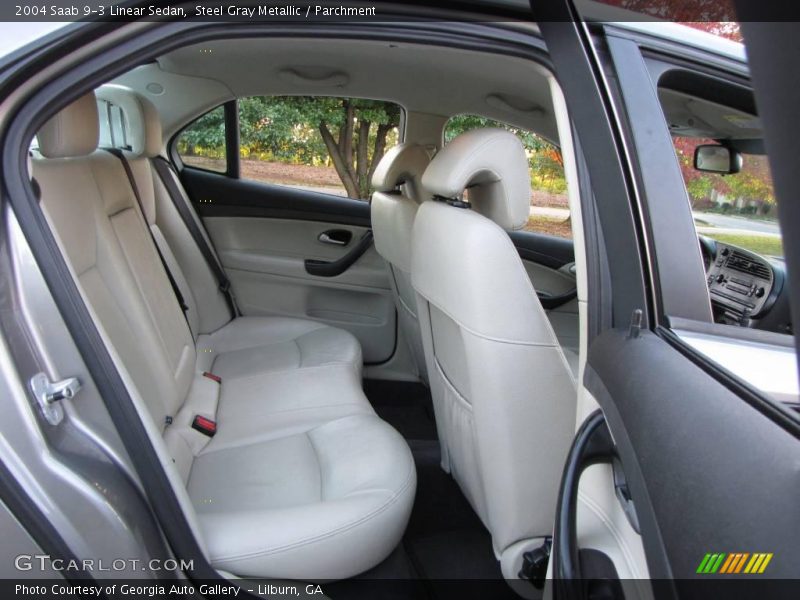 Steel Gray Metallic / Parchment 2004 Saab 9-3 Linear Sedan