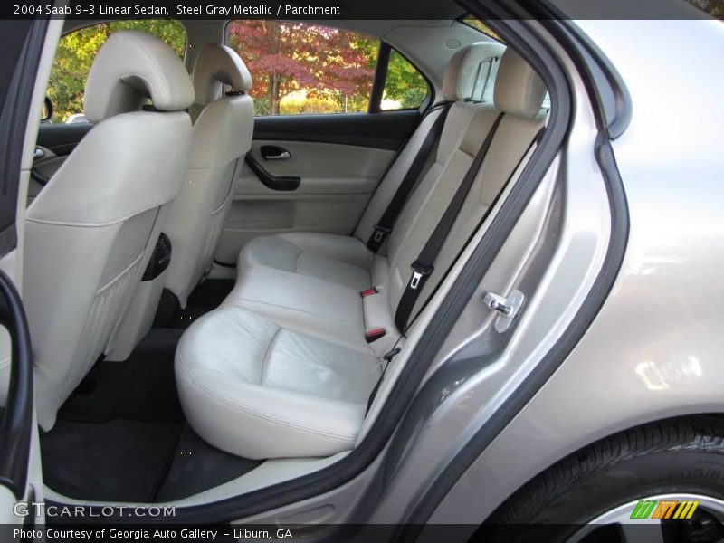Steel Gray Metallic / Parchment 2004 Saab 9-3 Linear Sedan