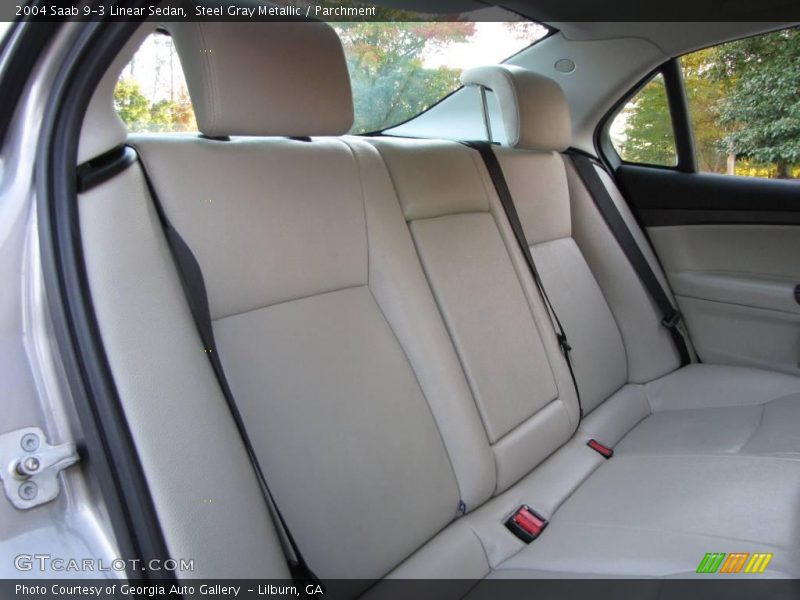Steel Gray Metallic / Parchment 2004 Saab 9-3 Linear Sedan