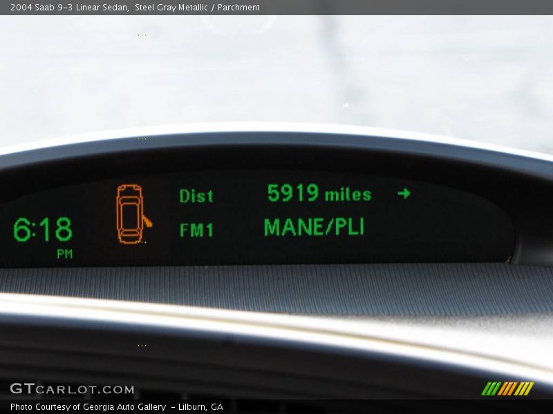 Steel Gray Metallic / Parchment 2004 Saab 9-3 Linear Sedan