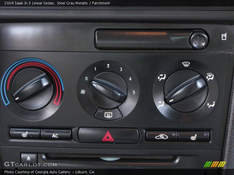 Steel Gray Metallic / Parchment 2004 Saab 9-3 Linear Sedan