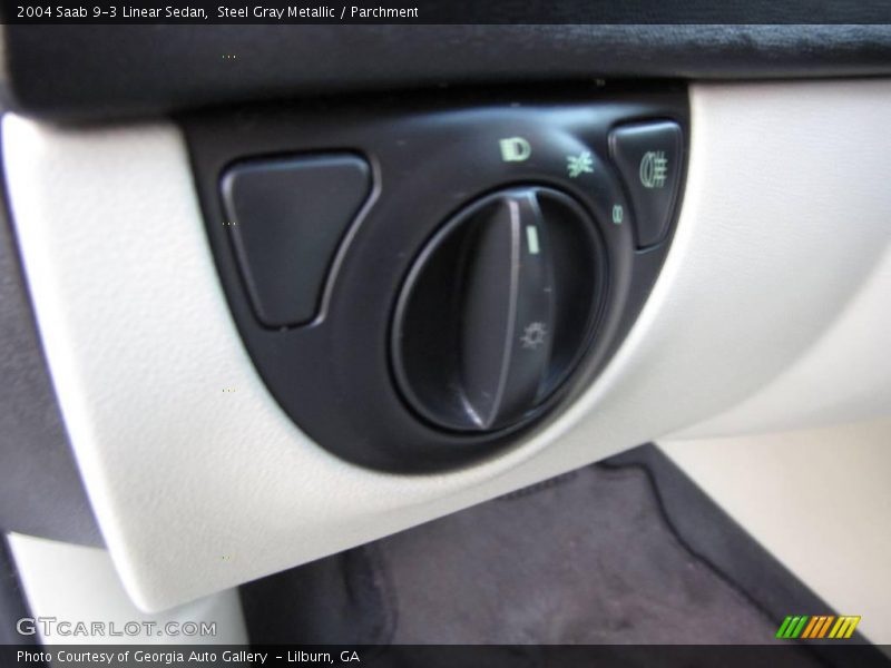 Steel Gray Metallic / Parchment 2004 Saab 9-3 Linear Sedan