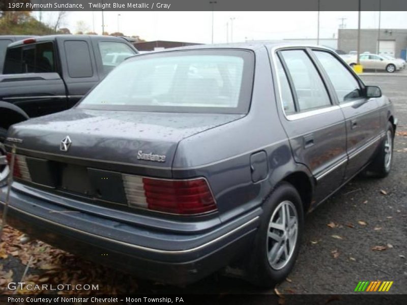 Twilight Blue Metallic / Gray 1987 Plymouth Sundance