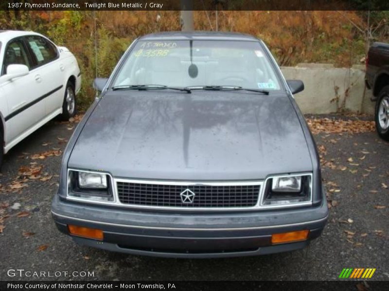 Twilight Blue Metallic / Gray 1987 Plymouth Sundance