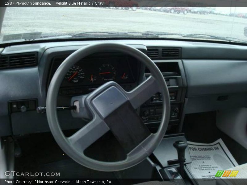 Twilight Blue Metallic / Gray 1987 Plymouth Sundance