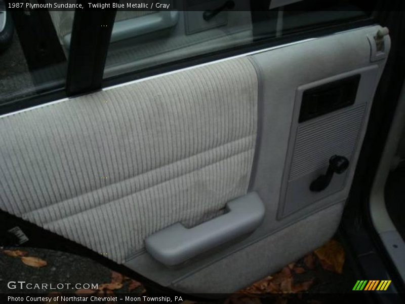 Twilight Blue Metallic / Gray 1987 Plymouth Sundance