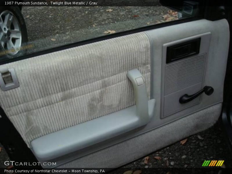 Twilight Blue Metallic / Gray 1987 Plymouth Sundance