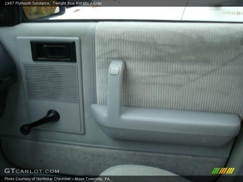 Twilight Blue Metallic / Gray 1987 Plymouth Sundance