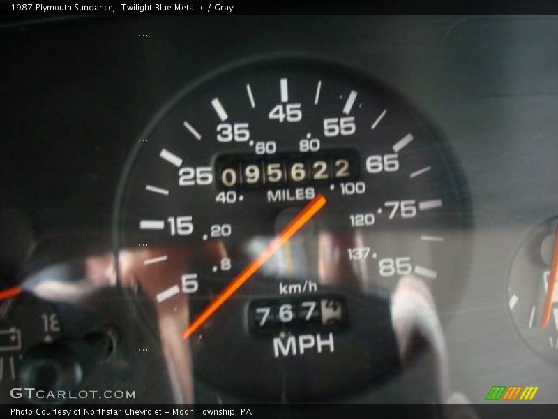 Twilight Blue Metallic / Gray 1987 Plymouth Sundance