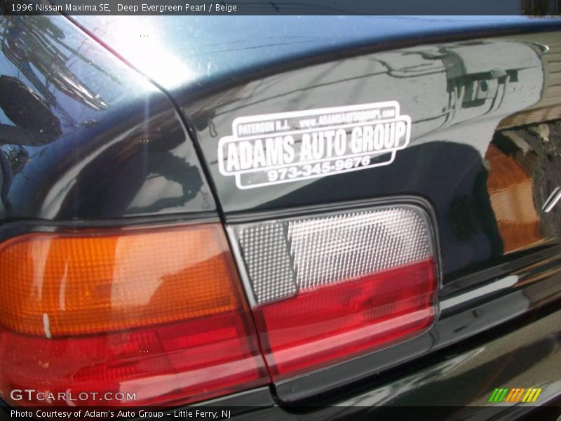Deep Evergreen Pearl / Beige 1996 Nissan Maxima SE