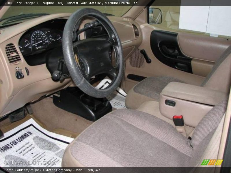 Harvest Gold Metallic / Medium Prairie Tan 2000 Ford Ranger XL Regular Cab
