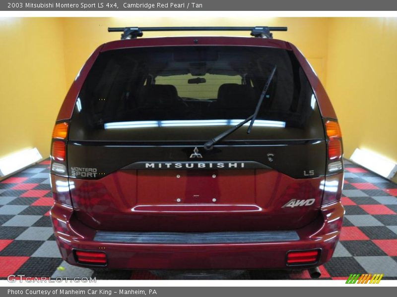 Cambridge Red Pearl / Tan 2003 Mitsubishi Montero Sport LS 4x4