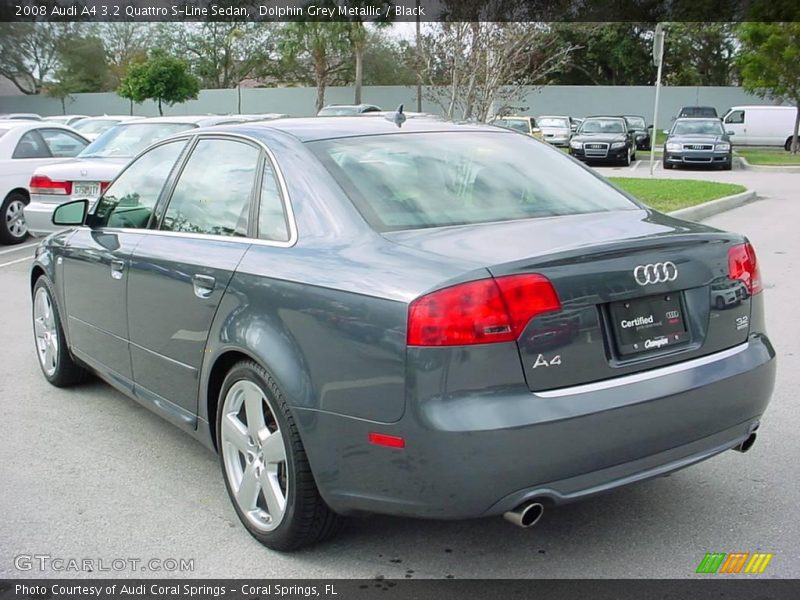 Dolphin Grey Metallic / Black 2008 Audi A4 3.2 Quattro S-Line Sedan