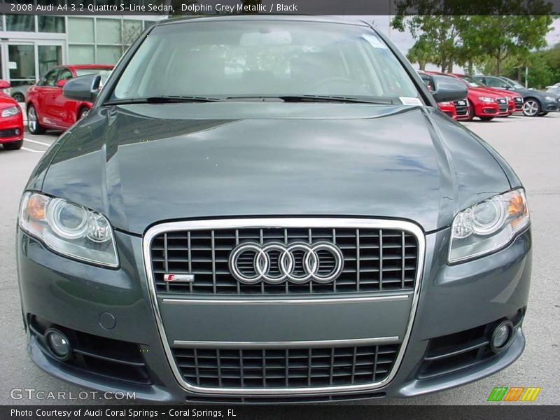 Dolphin Grey Metallic / Black 2008 Audi A4 3.2 Quattro S-Line Sedan