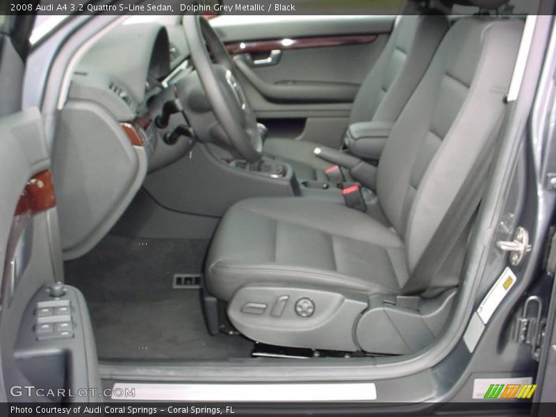 Dolphin Grey Metallic / Black 2008 Audi A4 3.2 Quattro S-Line Sedan