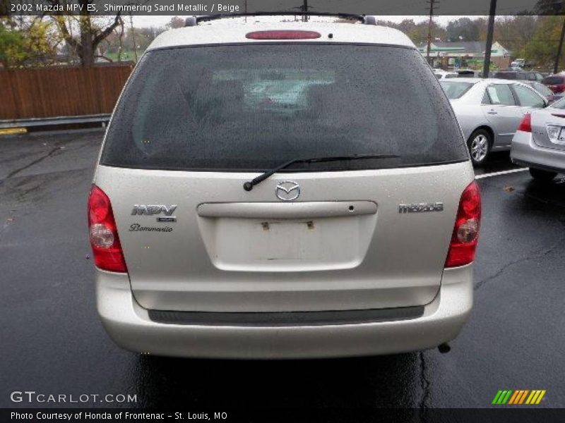 Shimmering Sand Metallic / Beige 2002 Mazda MPV ES