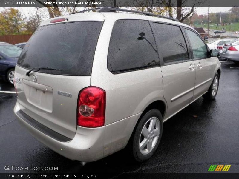 Shimmering Sand Metallic / Beige 2002 Mazda MPV ES