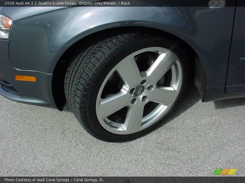 Dolphin Grey Metallic / Black 2008 Audi A4 3.2 Quattro S-Line Sedan
