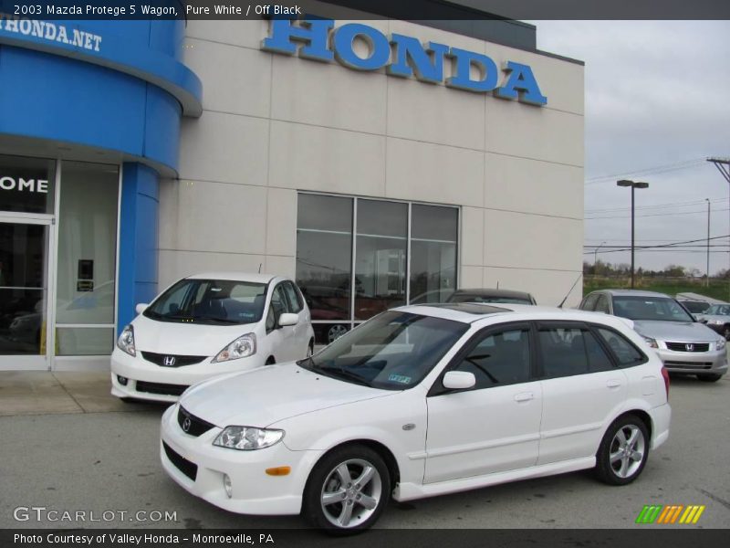 Pure White / Off Black 2003 Mazda Protege 5 Wagon