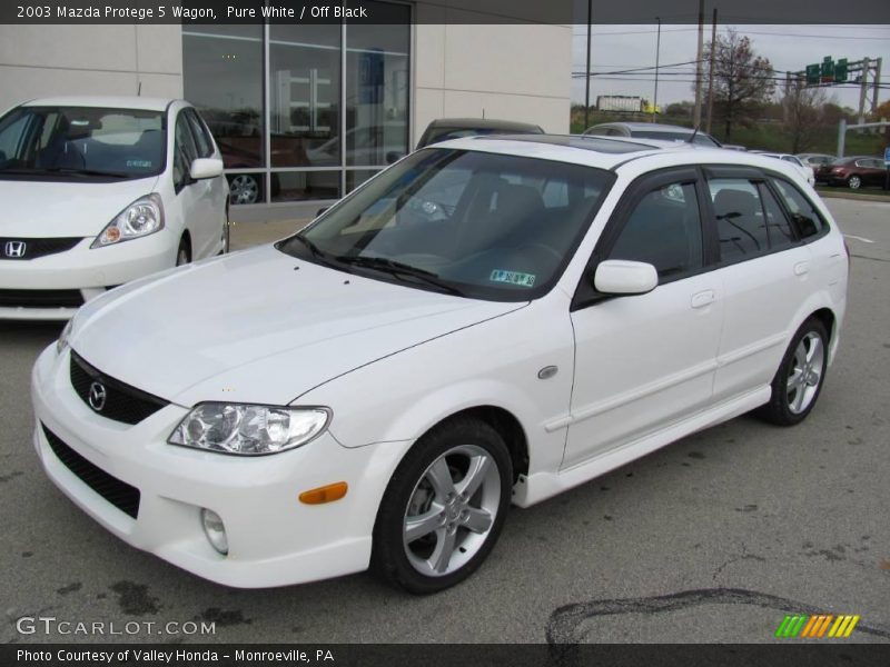 Pure White / Off Black 2003 Mazda Protege 5 Wagon