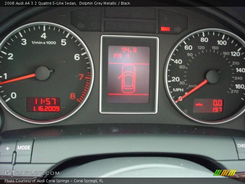 Dolphin Grey Metallic / Black 2008 Audi A4 3.2 Quattro S-Line Sedan